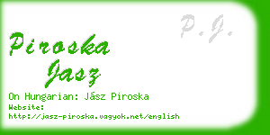 piroska jasz business card